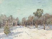 Levitan, Isaak Garden in the snow oil painting artist